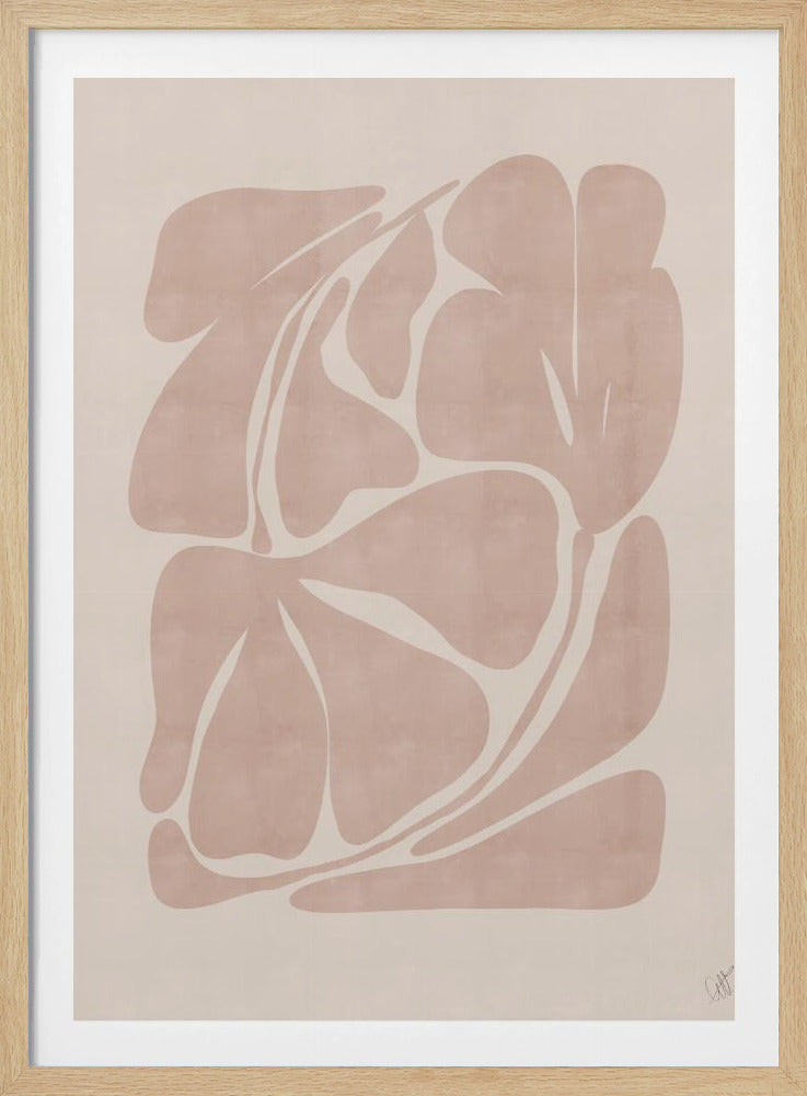 Beige abstrakte Formen | Poster