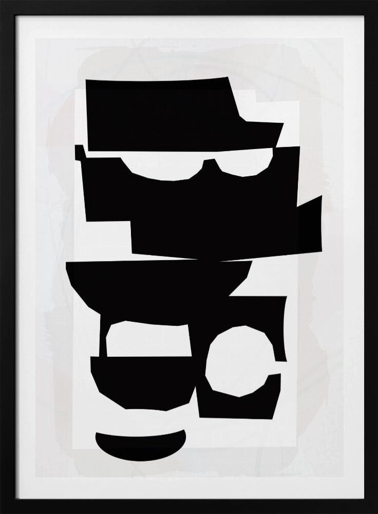 Schwarz-weiße ausgeschnittene Formen 1 | Poster