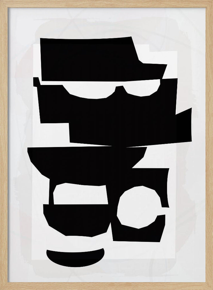 Schwarz-weiße ausgeschnittene Formen 1 | Poster