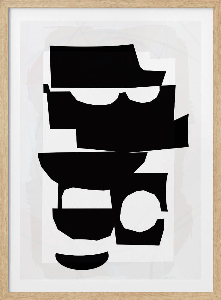 Schwarz-weiße ausgeschnittene Formen 1 | Poster