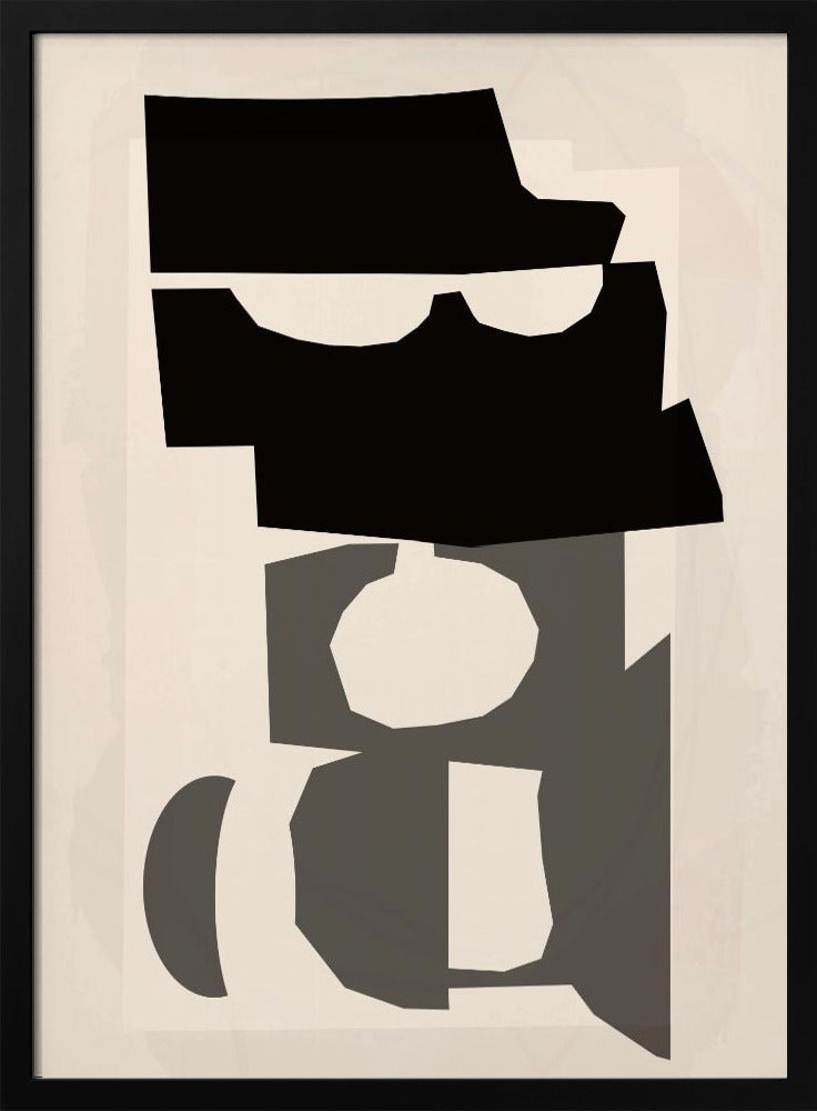 Schwarz-weiße ausgeschnittene Formen 2 | Poster