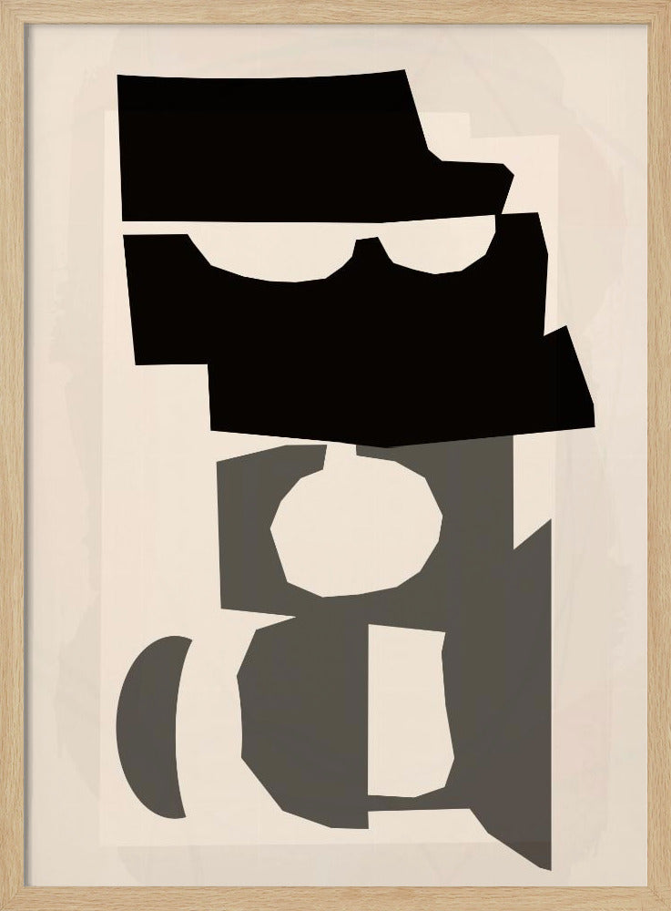 Schwarz-weiße ausgeschnittene Formen 2 | Poster