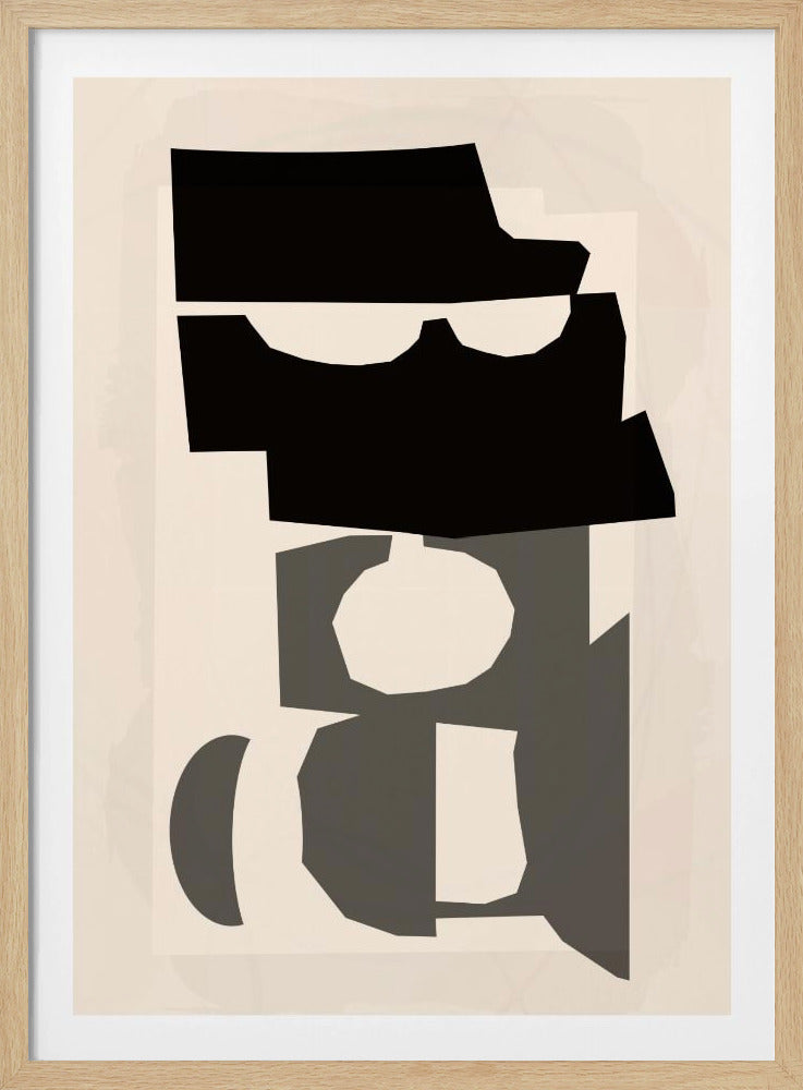 Schwarz-weiße ausgeschnittene Formen 2 | Poster
