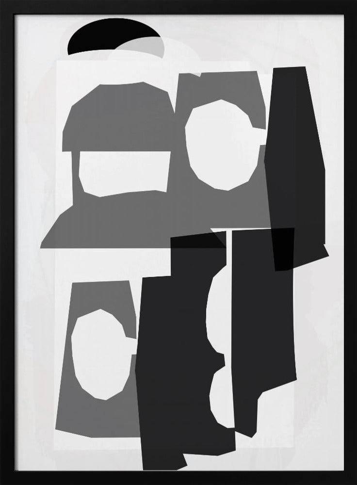 Schwarz-weiße ausgeschnittene Formen 3 | Poster
