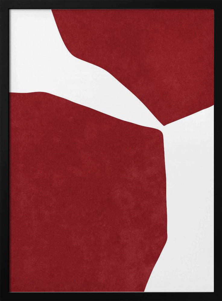 Abstraktes Rot auf Weiß | Poster