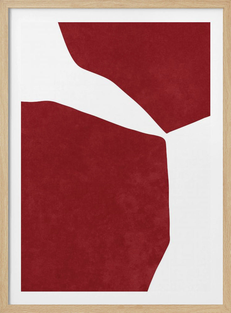 Abstraktes Rot auf Weiß | Poster