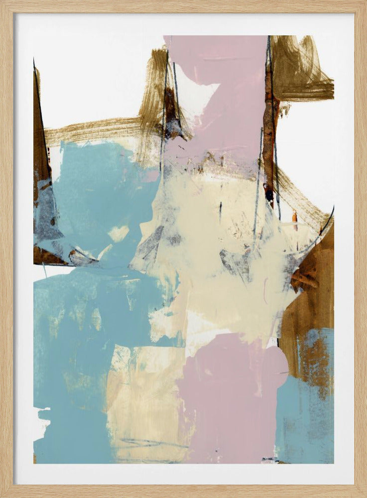 Blau Rosa Düster Abstrakt 1 | Poster