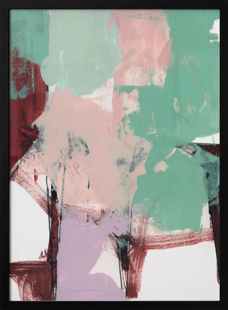 Blau Rosa Düster Abstrakt 3 | Poster