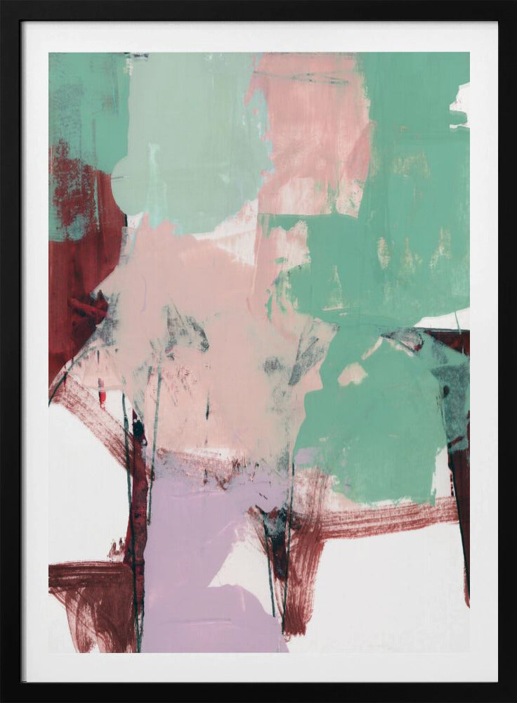 Blau Rosa Düster Abstrakt 3 | Poster