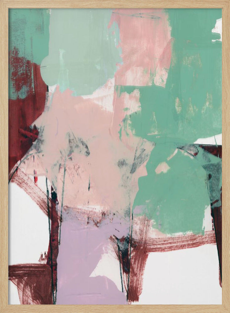 Blau Rosa Düster Abstrakt 3 | Poster
