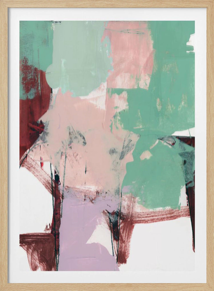 Blau Rosa Düster Abstrakt 3 | Poster