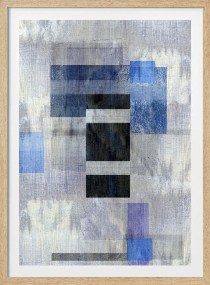 Blaues Kohlenstoff-Abstrakt 2 | Poster