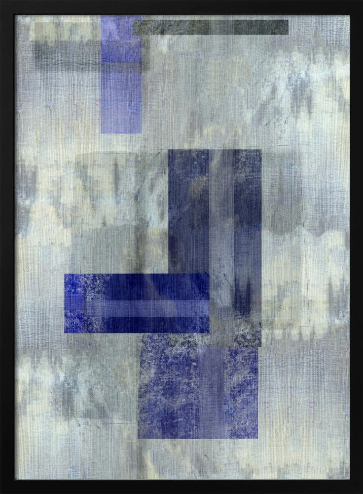 Blaues Kohlenstoff-Abstrakt 3 | Poster