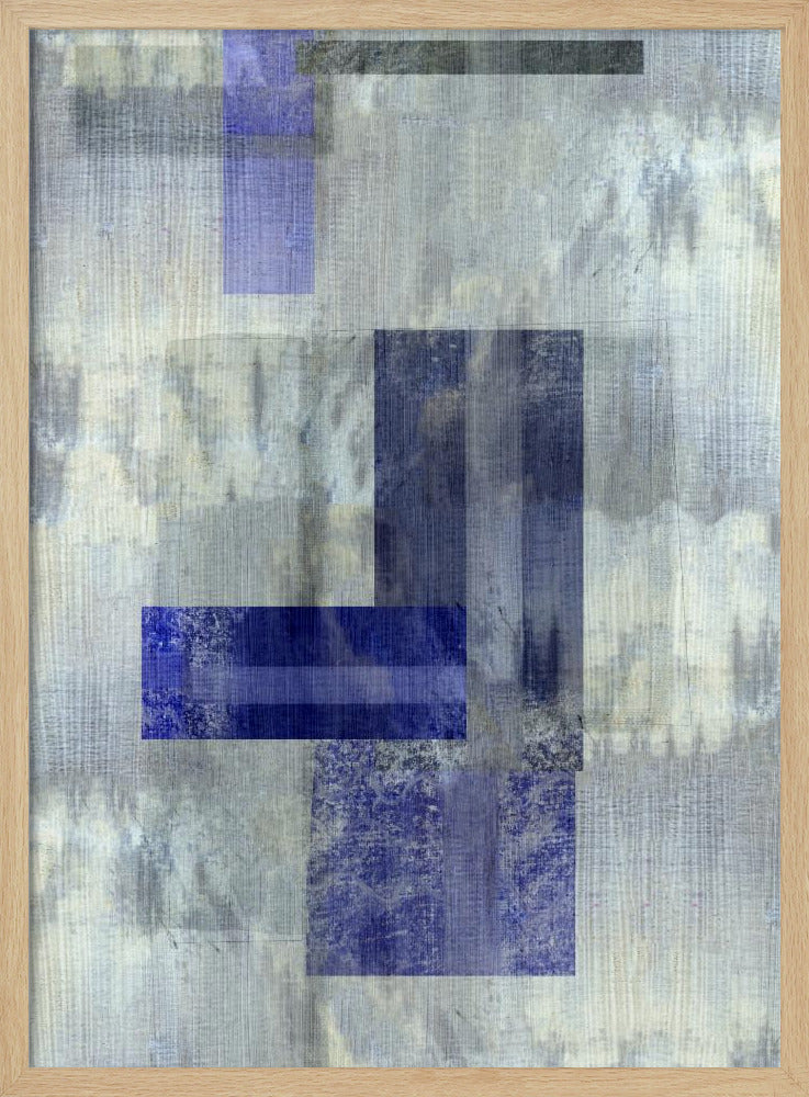 Blaues Kohlenstoff-Abstrakt 3 | Poster
