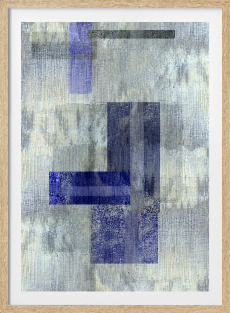 Blaues Kohlenstoff-Abstrakt 3 | Poster