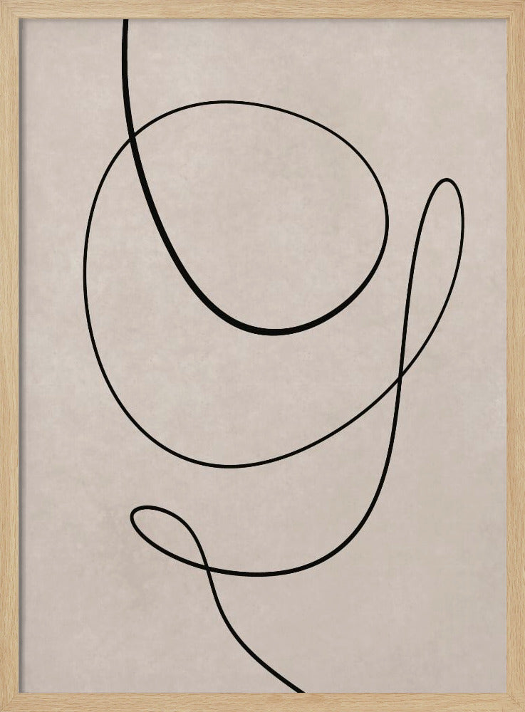 Minimale Linienkunst Abstrakte Zeichnung 01 | Poster