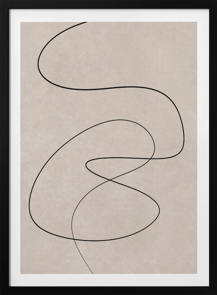 Minimale Linienkunst Abstrakte Zeichnung 02 | Poster