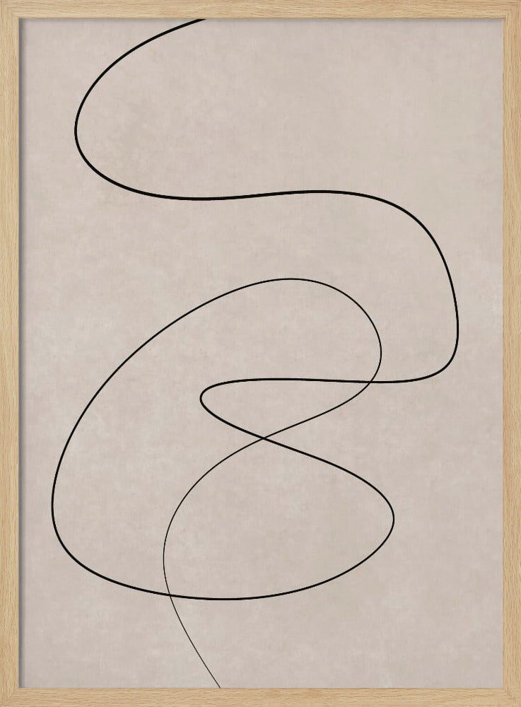 Minimale Linienkunst Abstrakte Zeichnung 02 | Poster