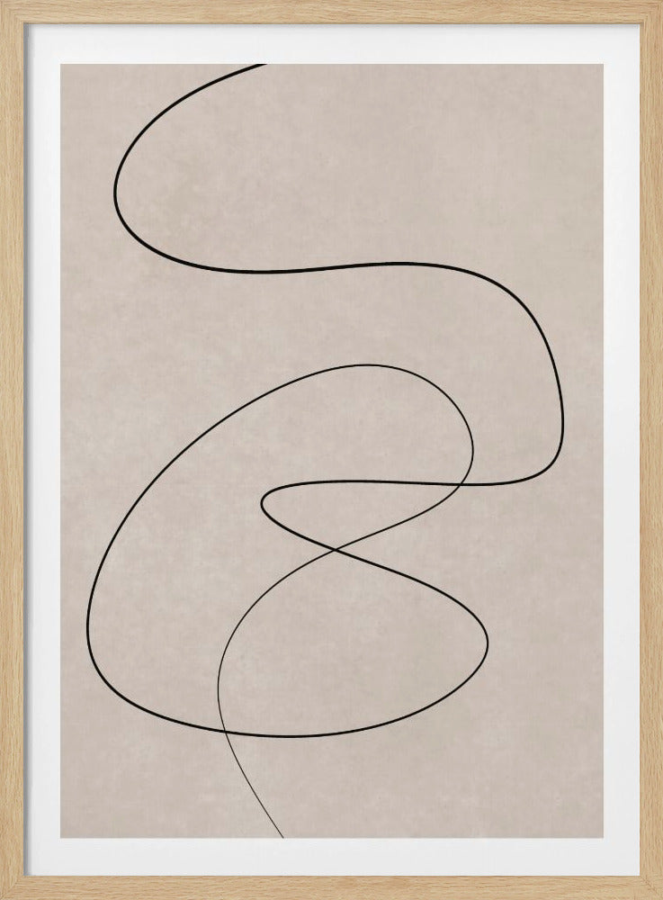 Minimale Linienkunst Abstrakte Zeichnung 02 | Poster