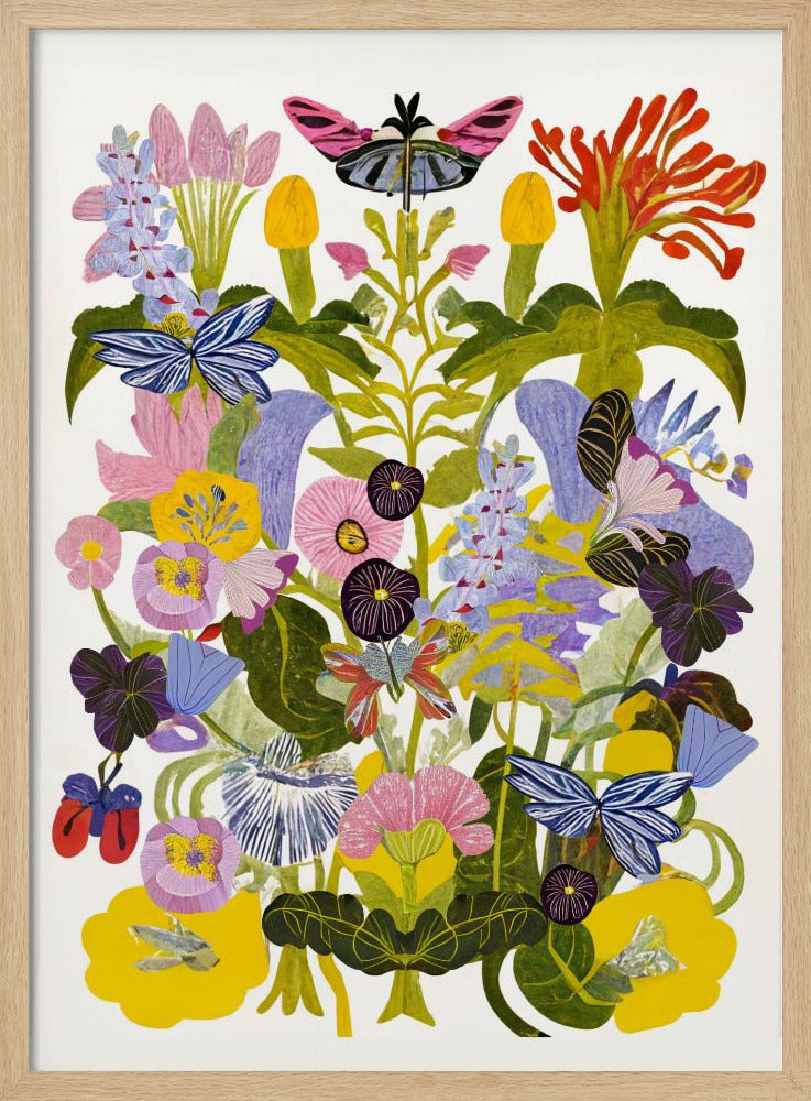 Abstraktes Herbstblumen-Poster