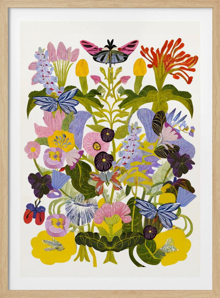 Abstraktes Herbstblumen-Poster