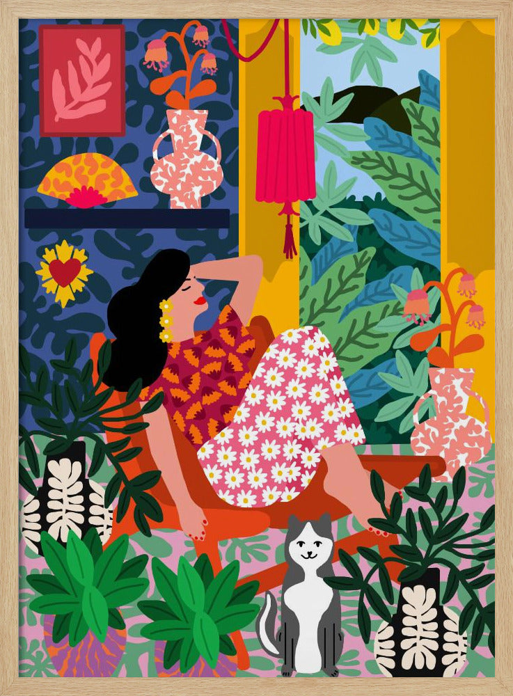 Flower-Power-Frau | Poster