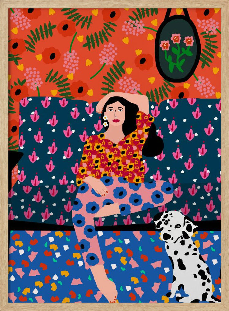 Mädchen auf dem Sofa | Poster