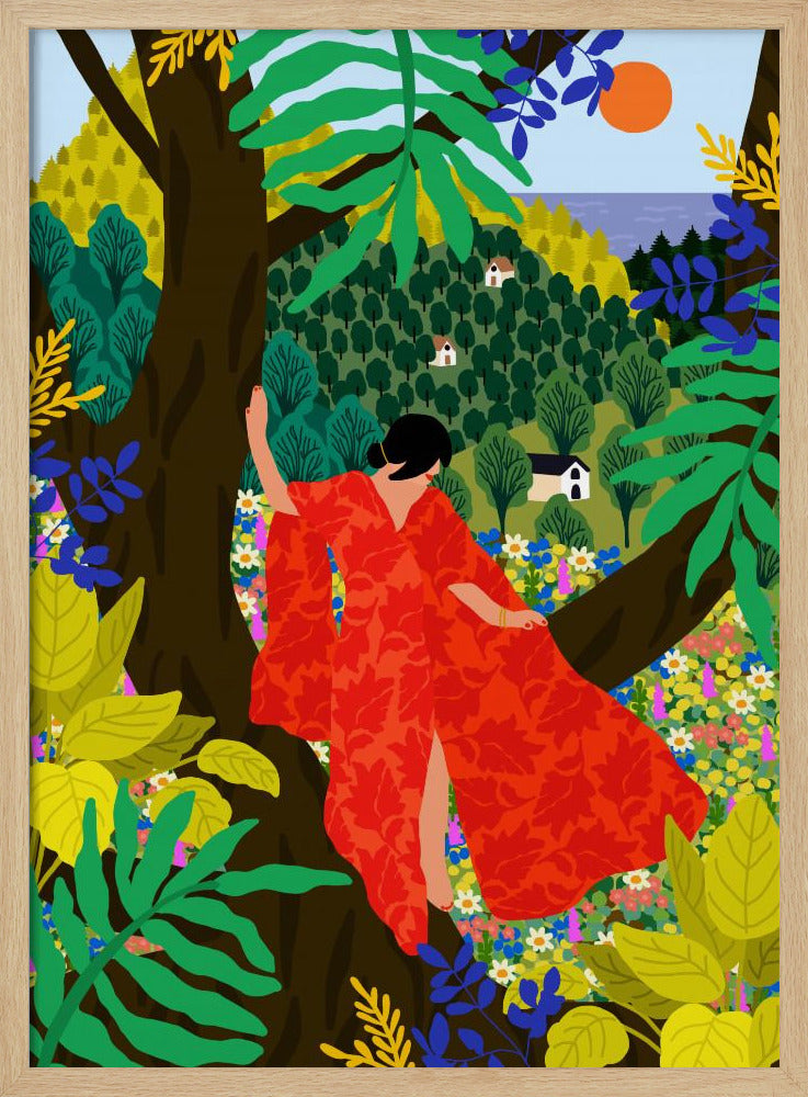 Mädchen im Baum | Poster