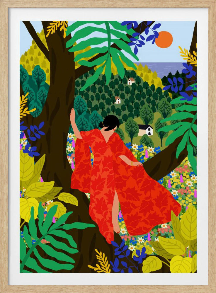 Mädchen im Baum | Poster