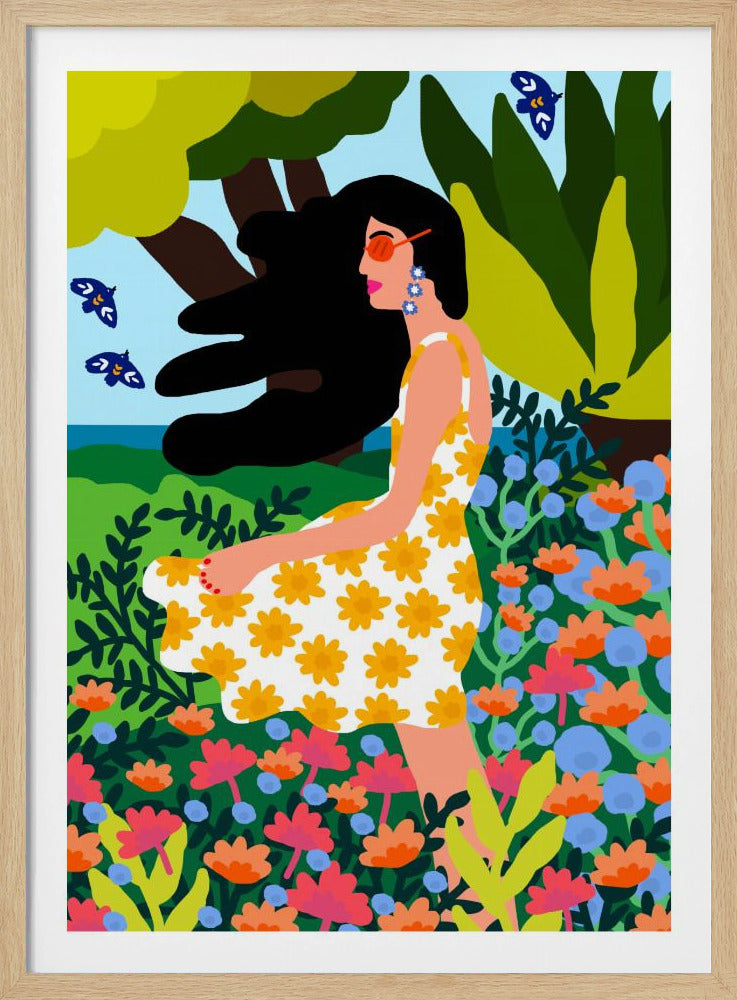 Blumen-Sommermädchen | Poster