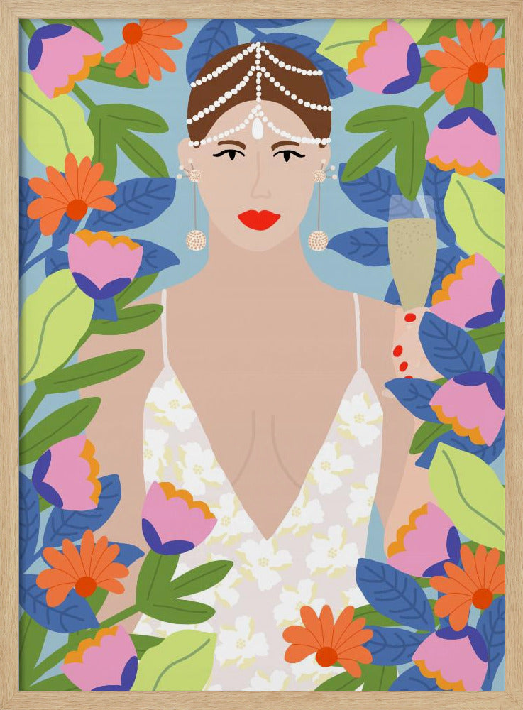 Sommerkönigin in Blumen | Poster