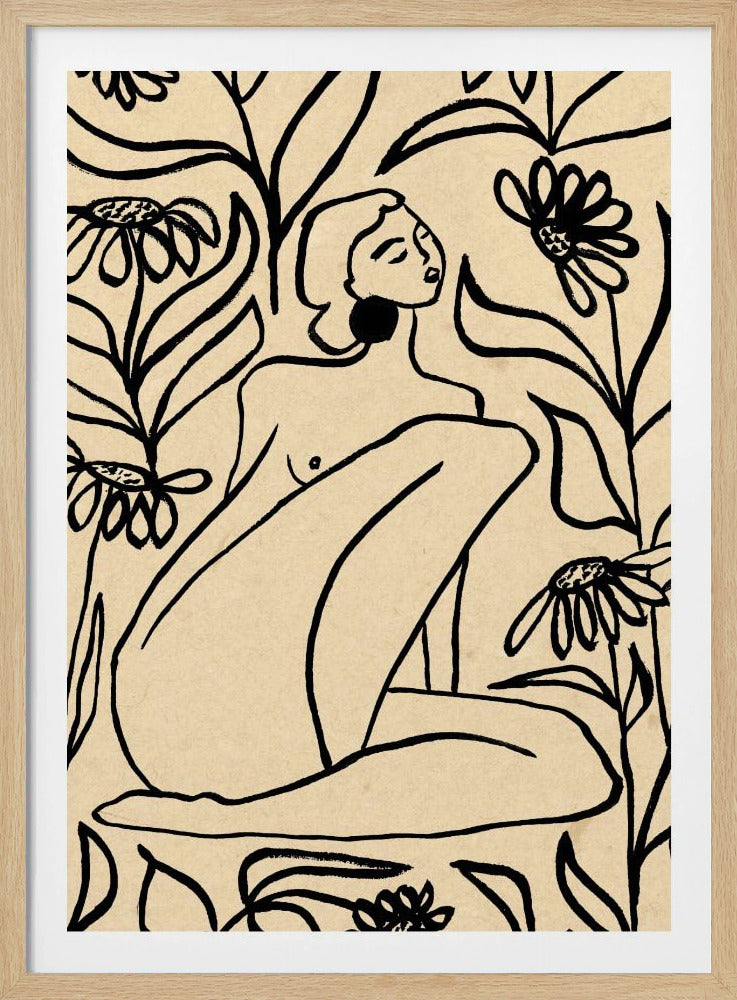 Mädchen im Sonnenblumenfeld | Poster