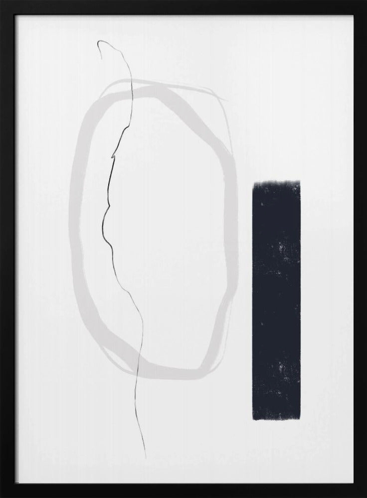 Schwarze und graue Linien | Poster