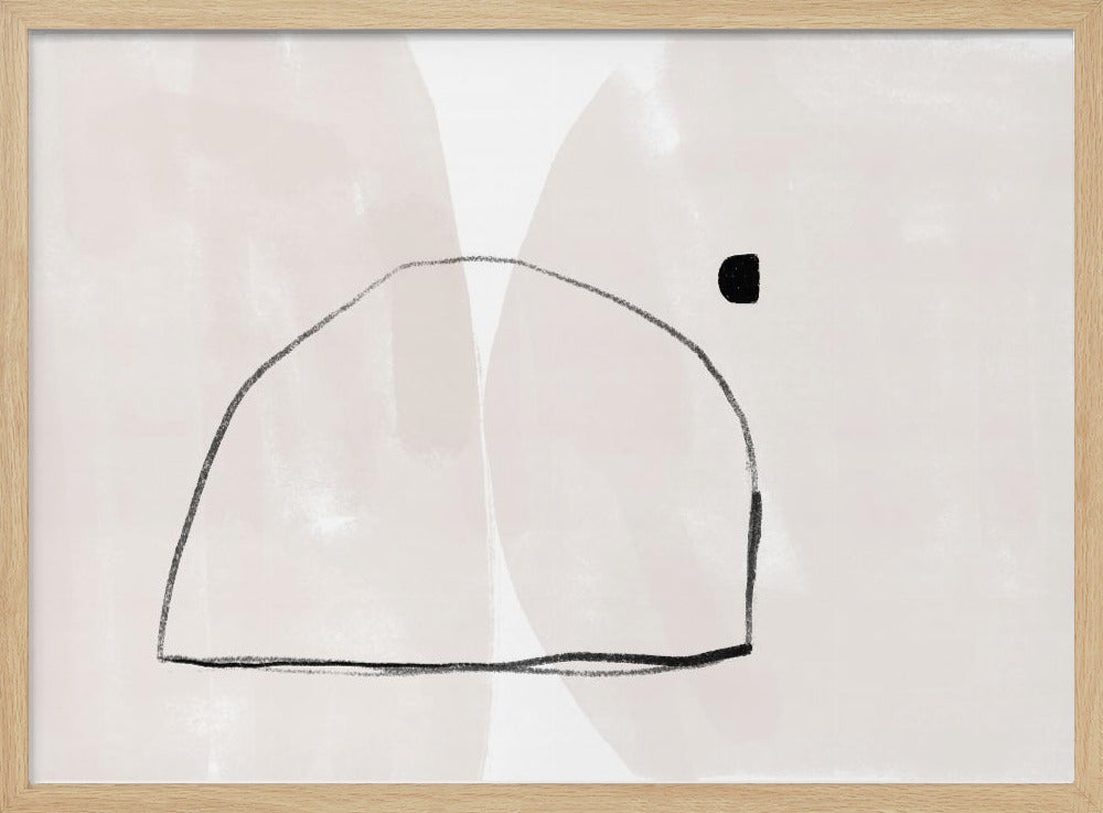 Einfache Bogenform und ein kleiner quadratischer Punkt | Poster