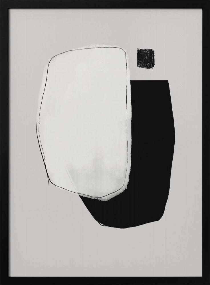 Monochrome Formen und negativer Raum | Poster