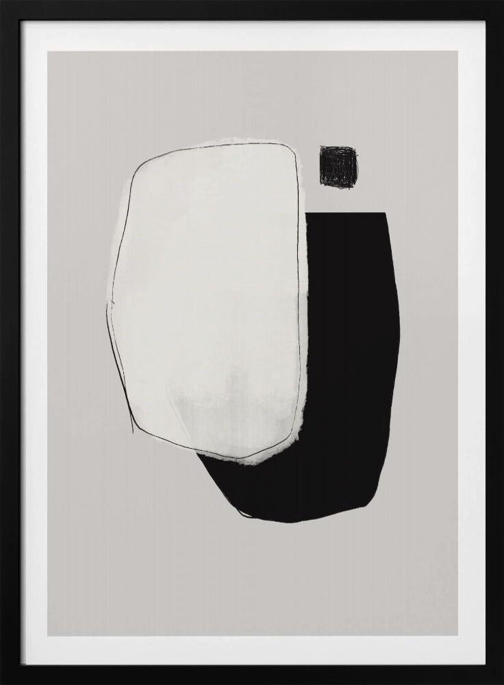 Monochrome Formen und negativer Raum | Poster