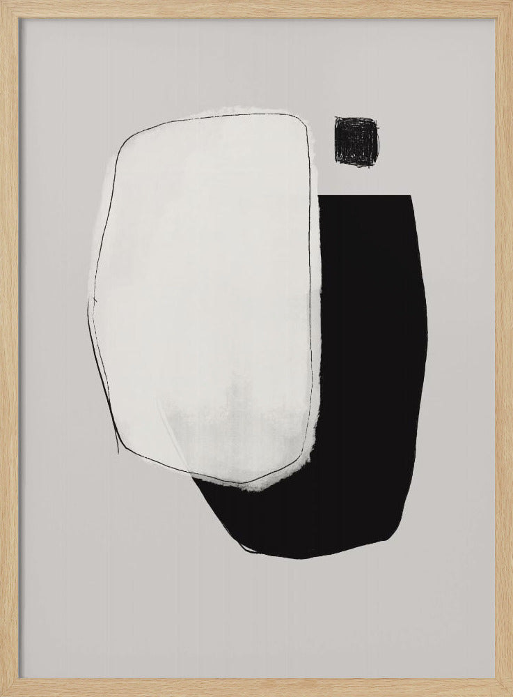 Monochrome Formen und negativer Raum | Poster