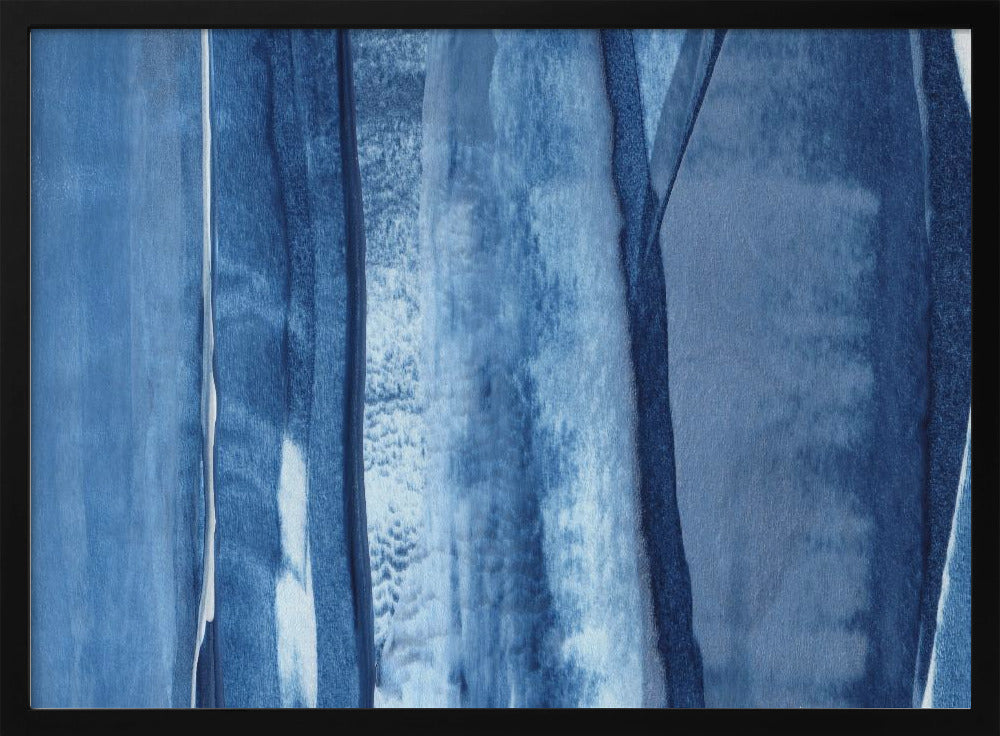 Blaue Linien und Schattierungen | Poster