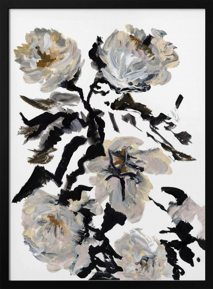 Le Jardin Botanique Schwarz-Weiß-Blume | Poster