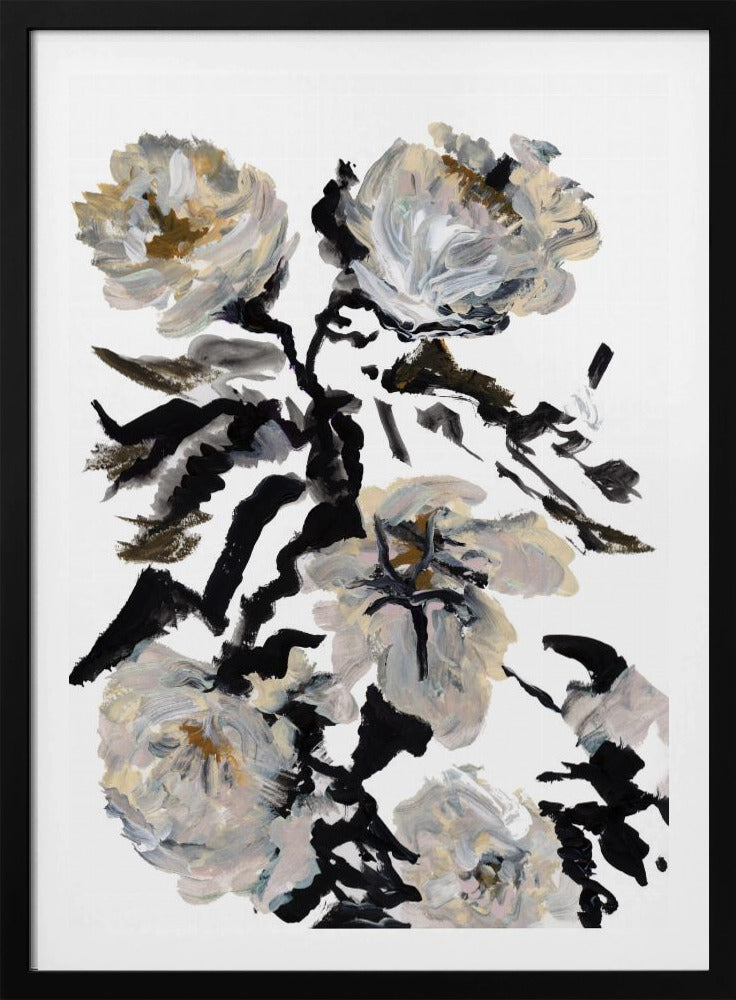 Le Jardin Botanique Schwarz-Weiß-Blume | Poster