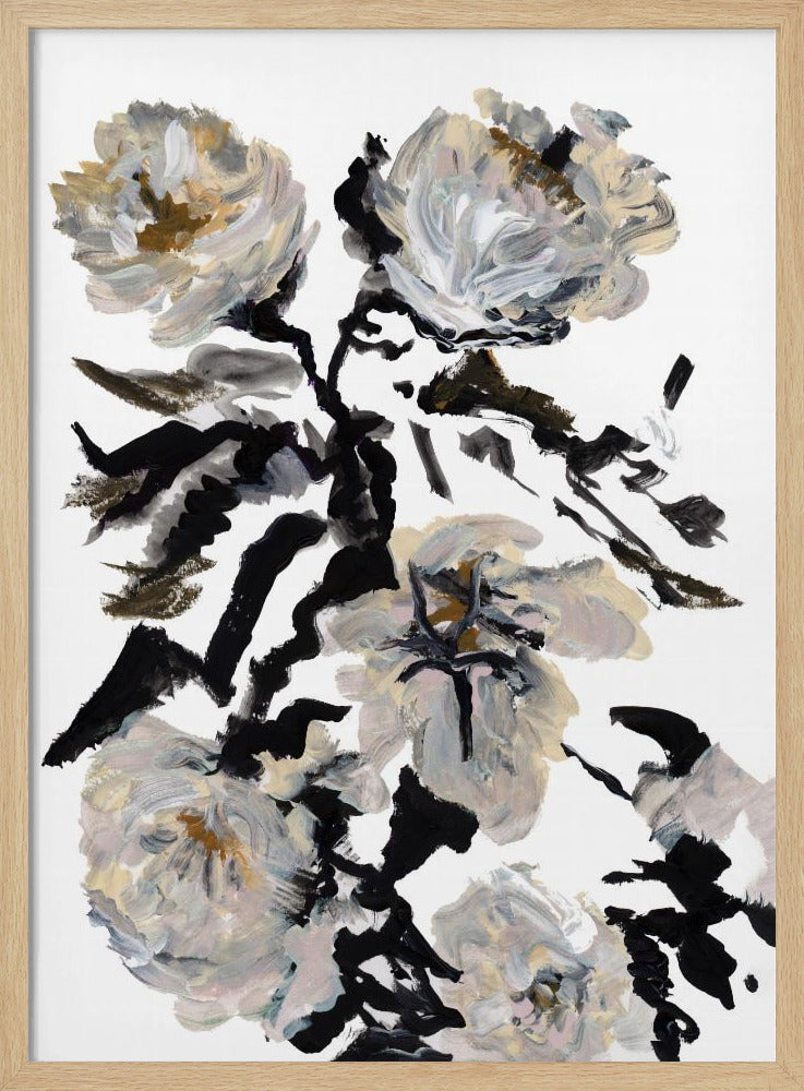 Le Jardin Botanique Schwarz-Weiß-Blume | Poster