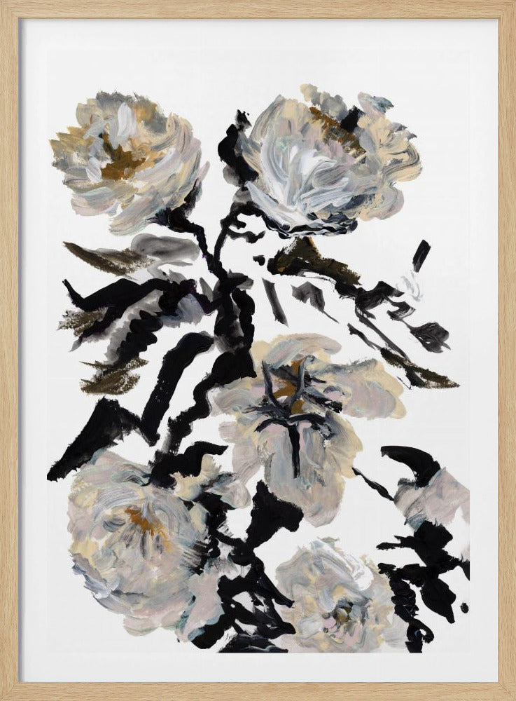 Le Jardin Botanique Schwarz-Weiß-Blume | Poster