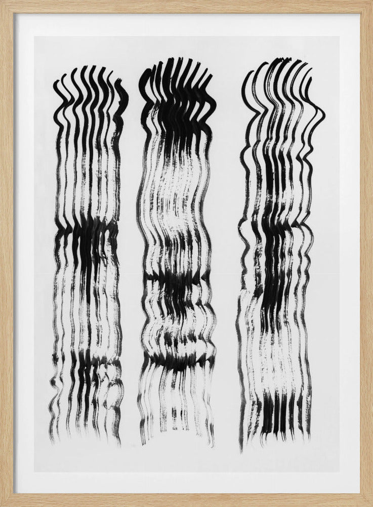 Abstract brushtrokes lines 02 | Poster