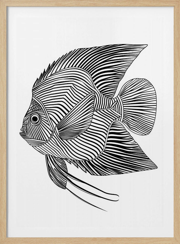 Linienkunst Fisch | Poster