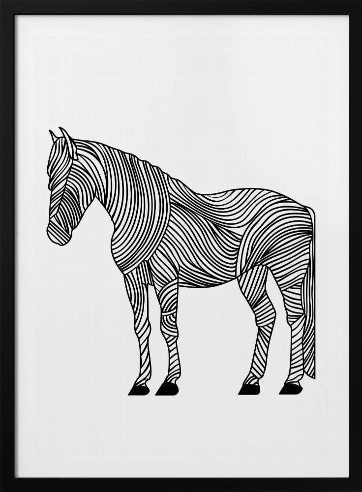 Linienkunst Pferd | Poster