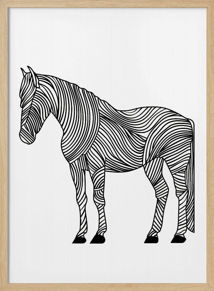 Linienkunst Pferd | Poster