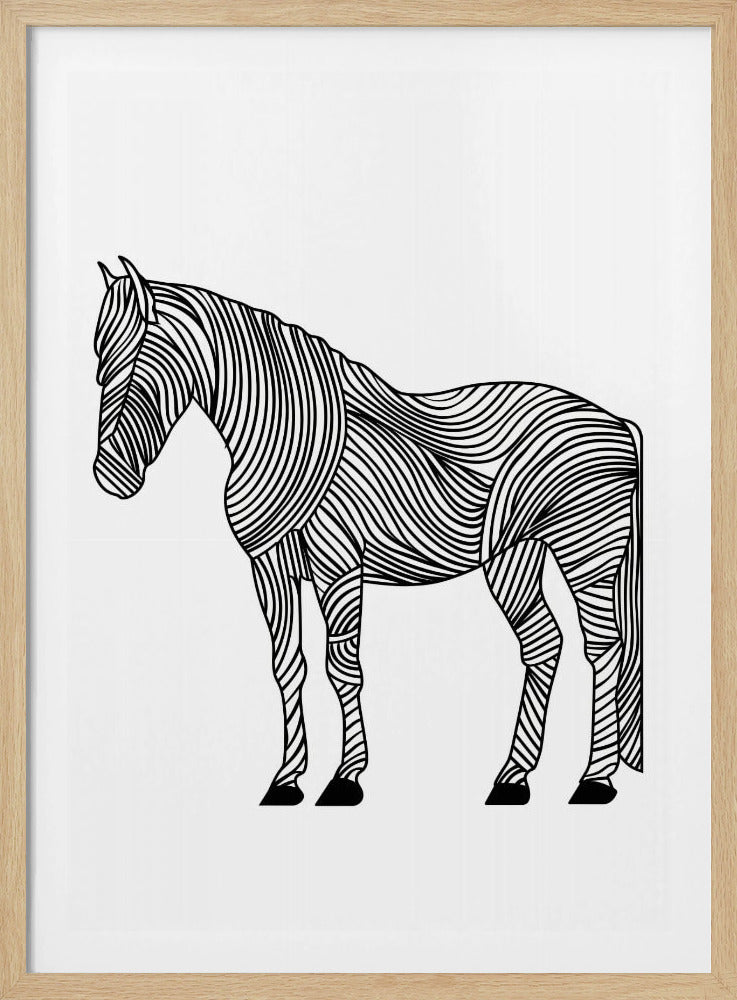 Linienkunst Pferd | Poster