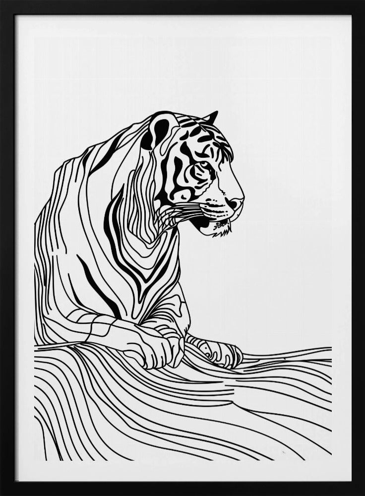Linienkunst Tiger | Poster