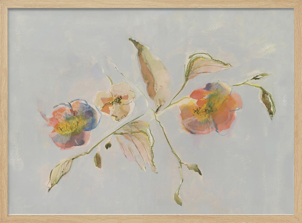 Elegante antike Blumen 01 | Poster