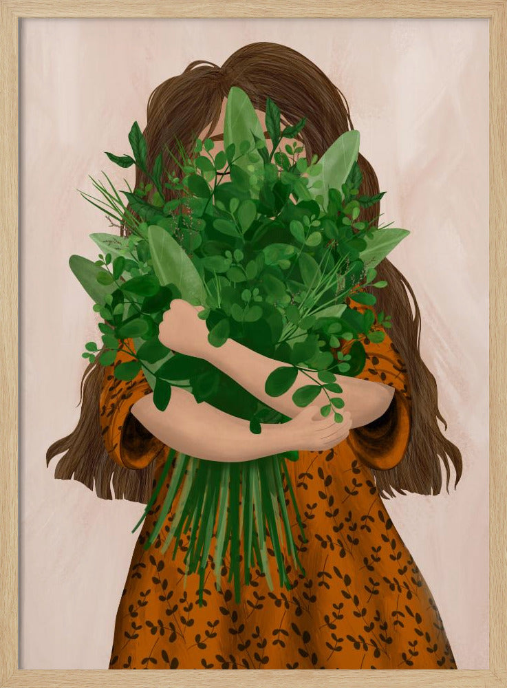 Girl with posy | Poster